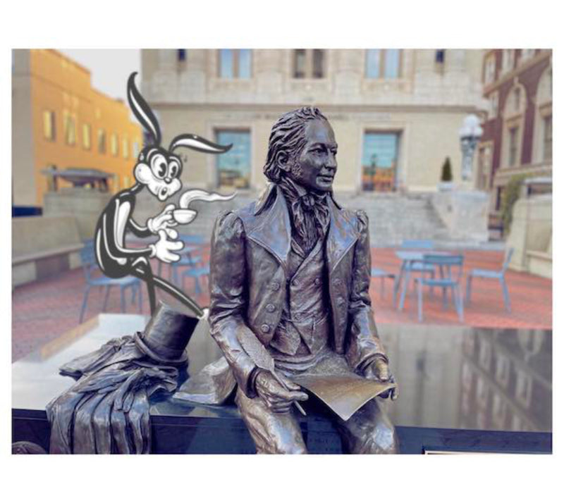 Lefty around town premium postcards