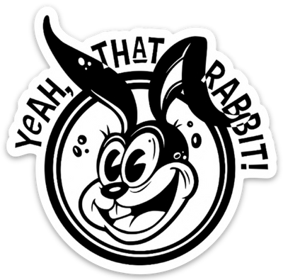 Yeah, THAT Rabbit, Lefty sticker